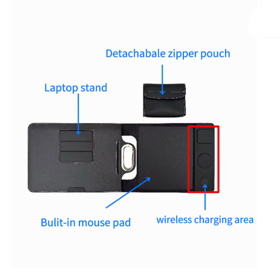 Multifunctional Laptop Bag with Magnetic Wireless Charger