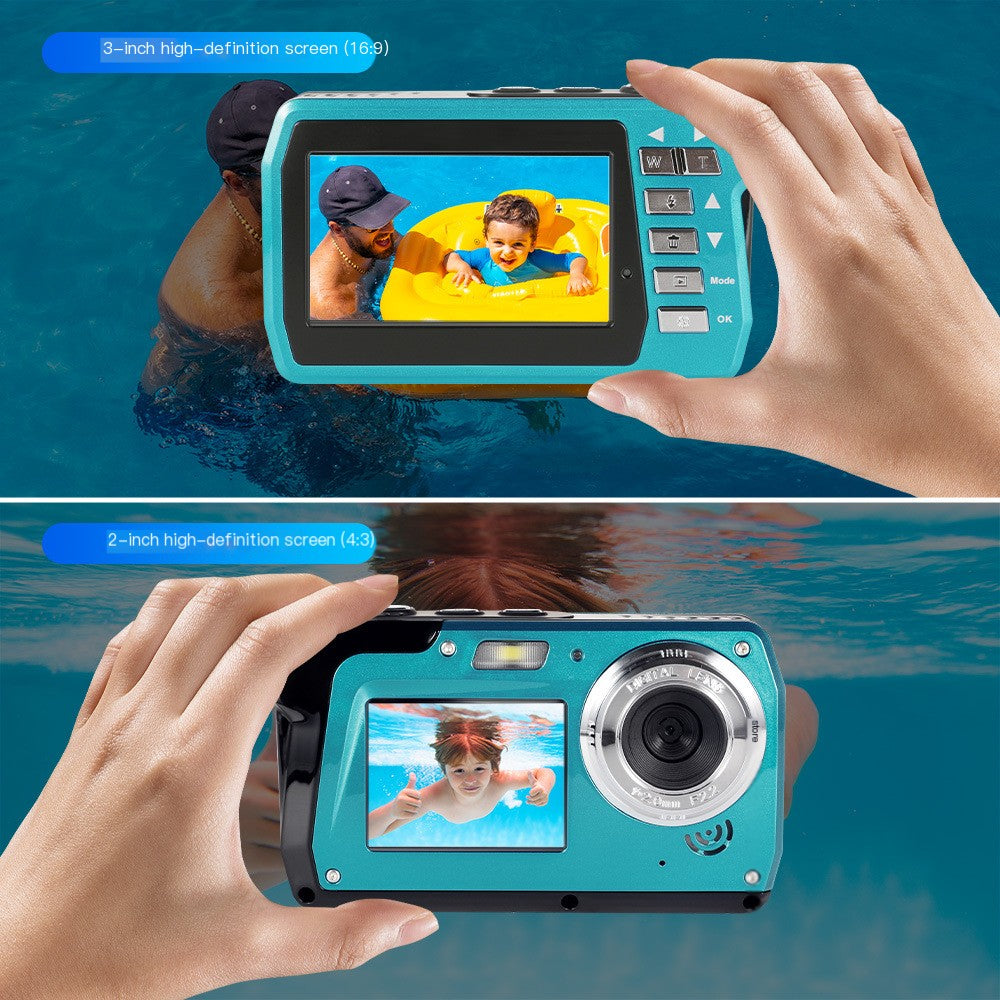 4K Waterproof Digital Camera with Dual Screens