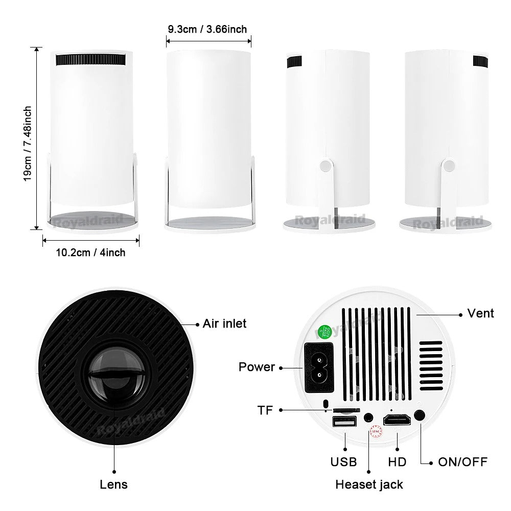 G300 MAX 4K Android Projector — 50–120" Screen