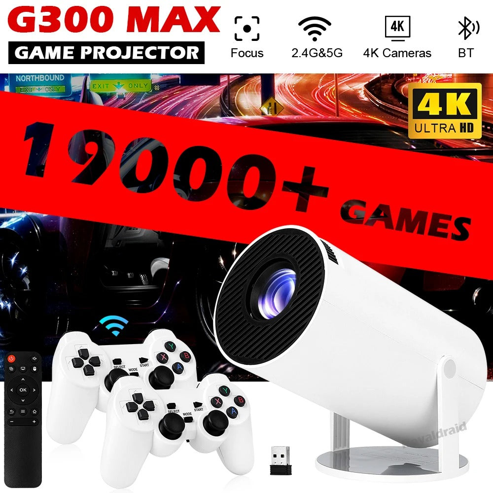 G300 MAX 4K Android Projector — 50–120" Screen