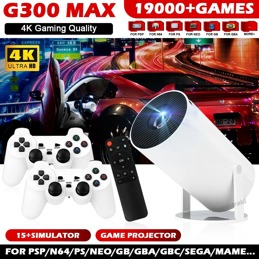 G300 MAX 4K Android Projector — 50–120" Screen