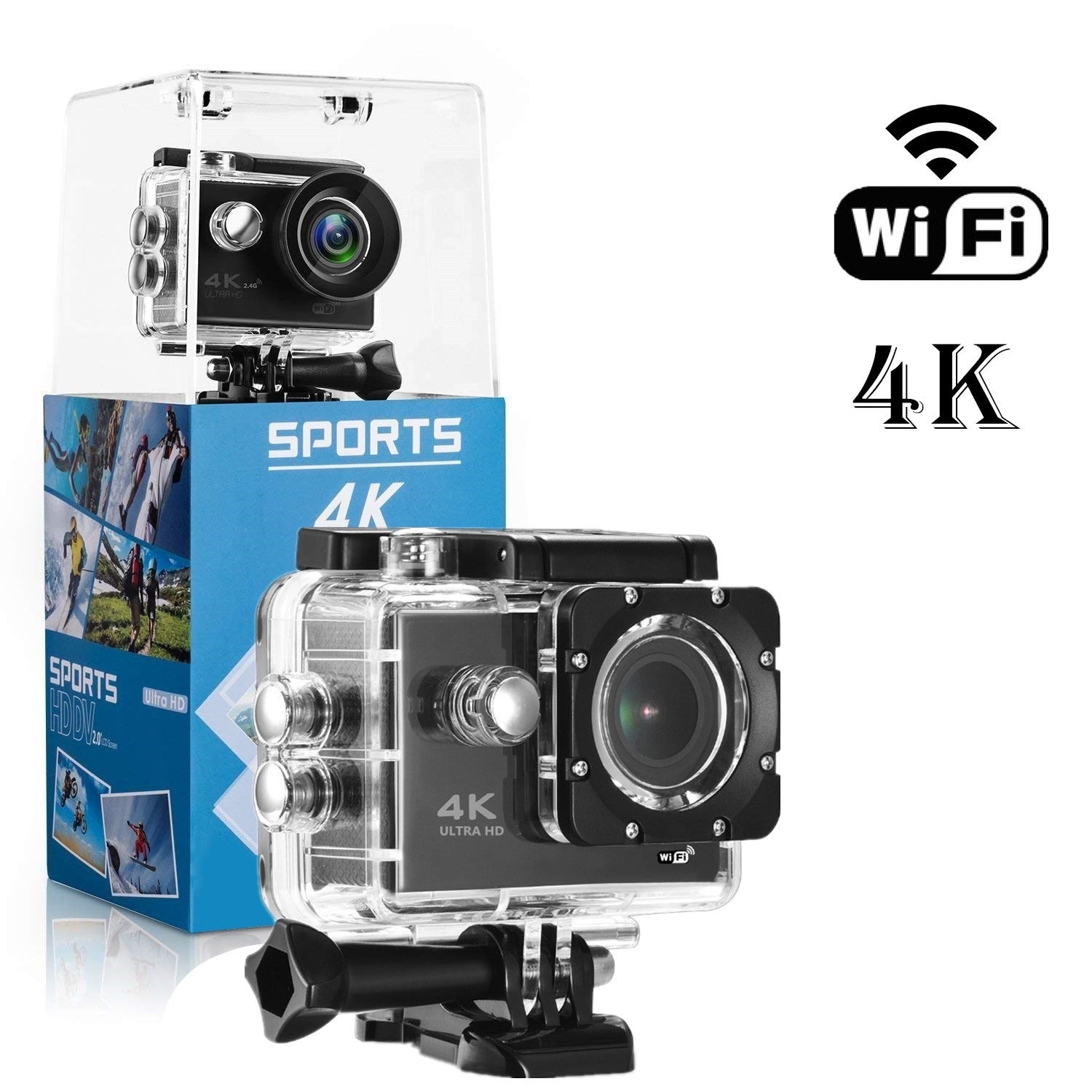 4K Wireless Sports Action Camera — Waterproof