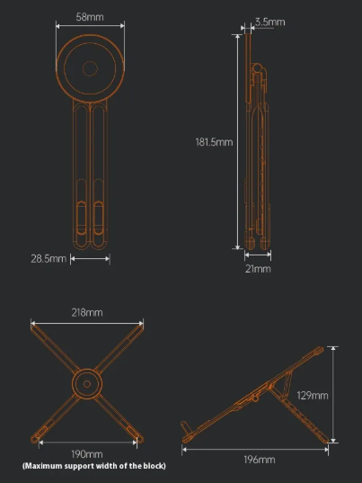 Aluminum Alloy Folding Laptop Stand